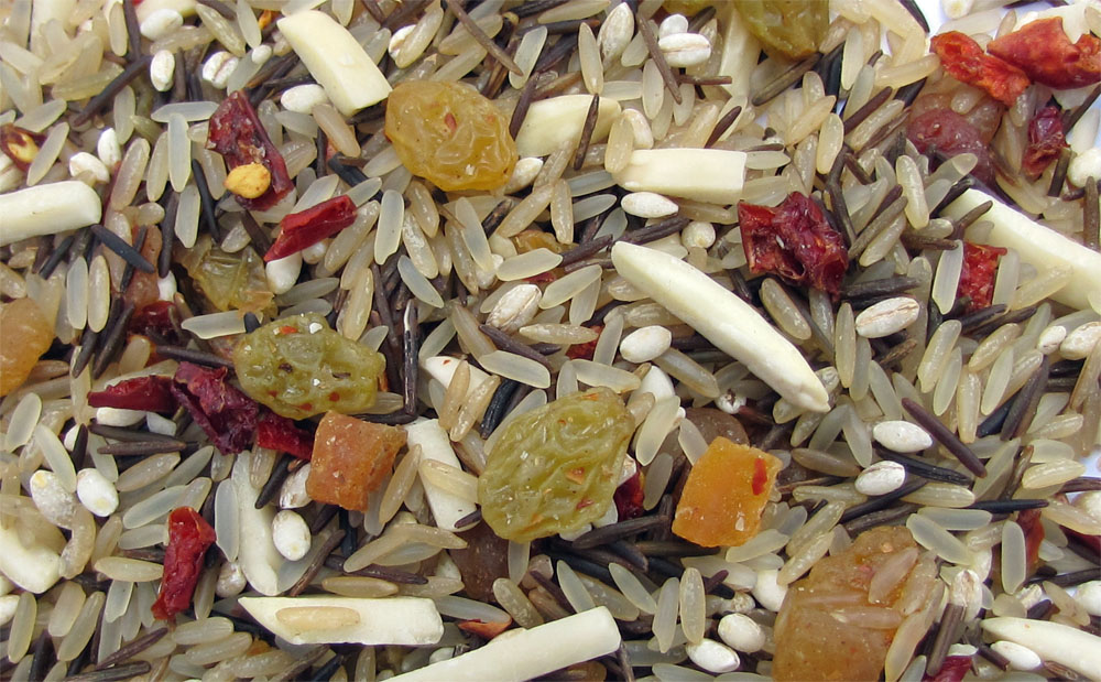 Wild Rice with Raisins, Apricots, Barley, Almonds, Fruit Blend