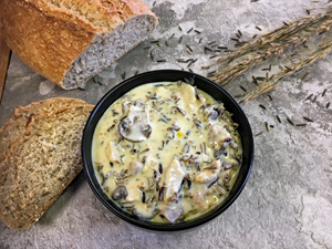 Savory Wild Rice and Mushroom Soup