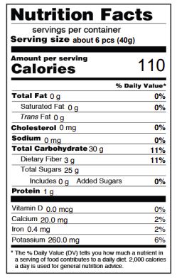 Deglet Date Nutritional