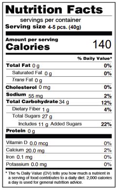 Mango Sliced Nutritional 