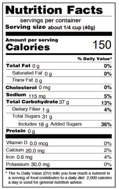 Pineapple Diced Nutritional